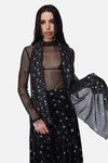Dangerfield NZ - Galaxy Metallic Printed Scarf - black