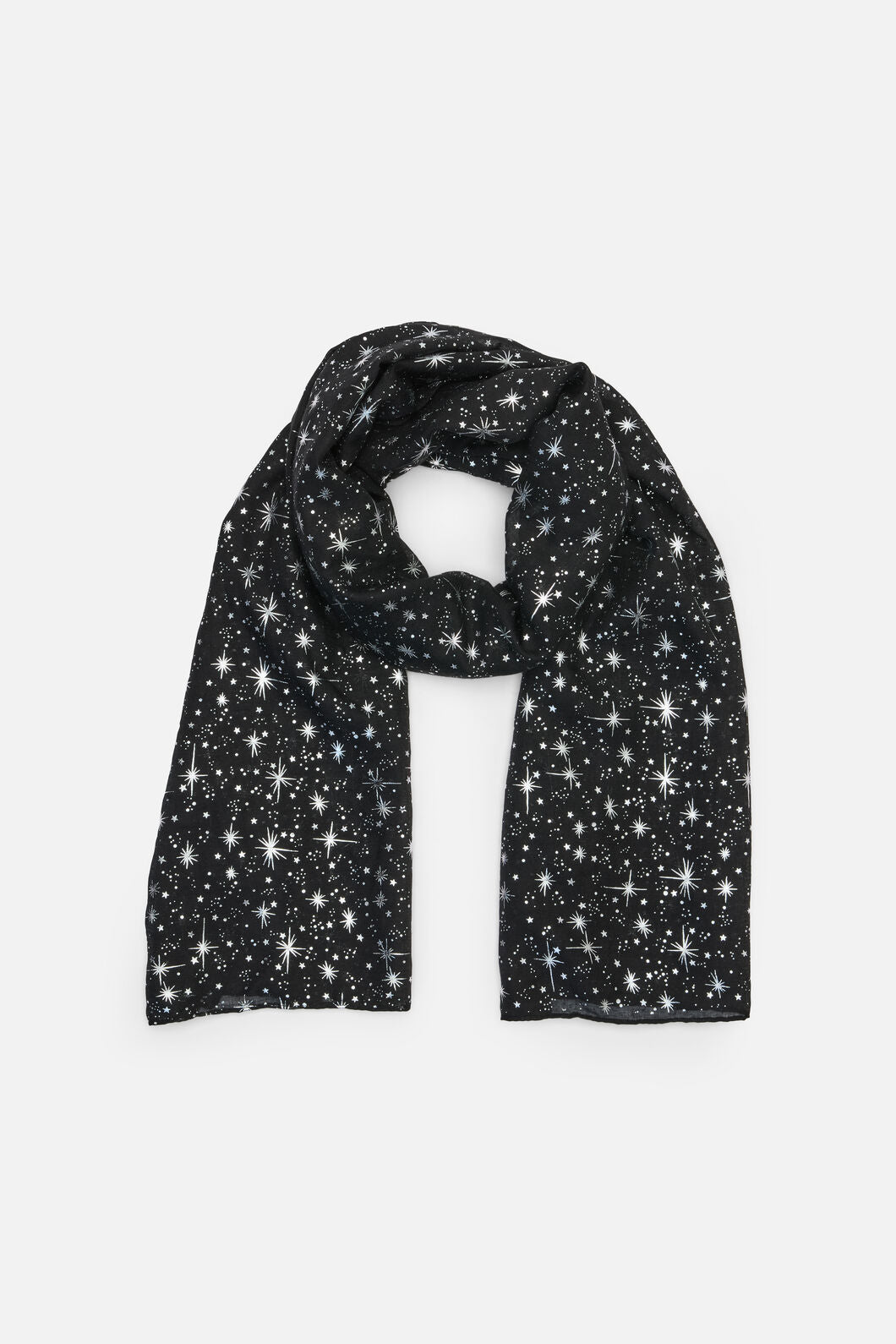 Dangerfield NZ - Galaxy Metallic Printed Scarf - black
