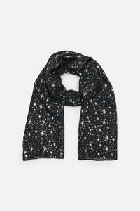 Dangerfield NZ - Galaxy Metallic Printed Scarf - black