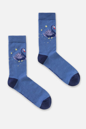 Dangerfield NZ - Feathers Goth Sock - purple