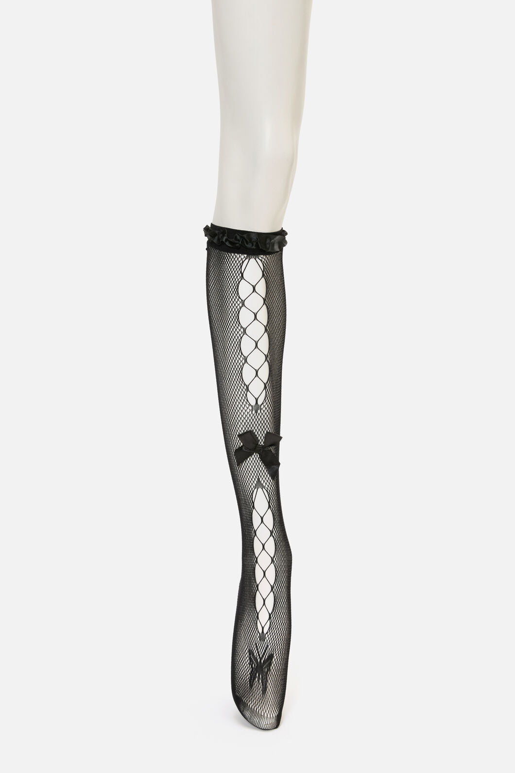 Dangerfield NZ - Black Long Mesh Bow Sock - black
