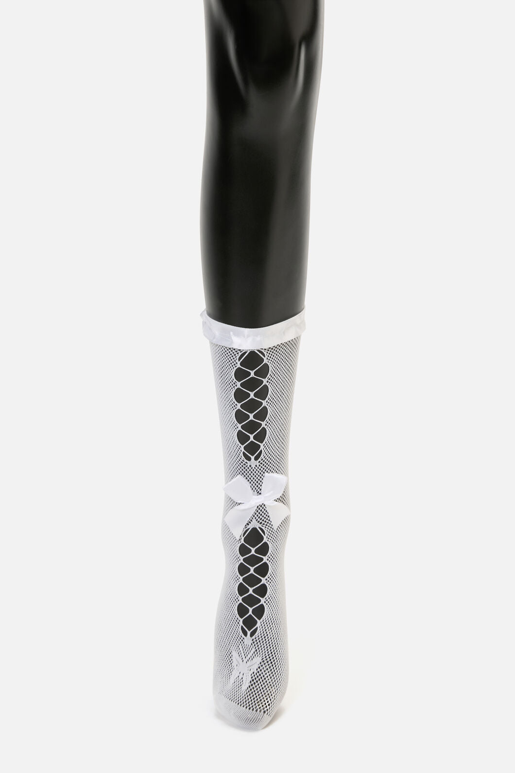 Dangerfield NZ - White Long Mesh Bow Sock - white