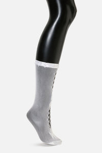Dangerfield NZ - White Long Mesh Bow Sock - white