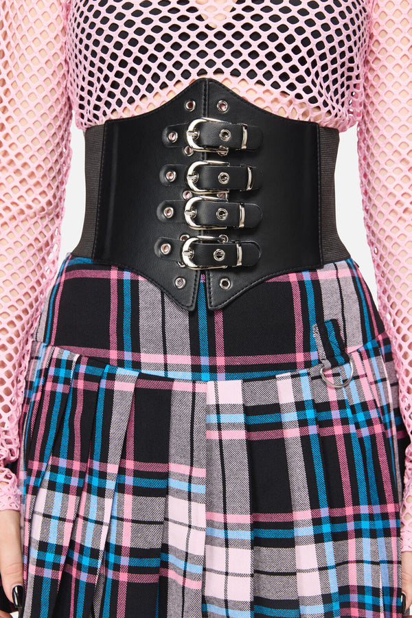 Dangerfield NZ - Four Buckle Waist Belt - black