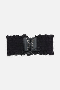 Dangerfield NZ - Lace Waist Belt - black