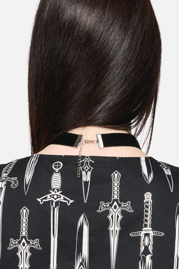 Dangerfield NZ - Black Velvet Charm Choker - black