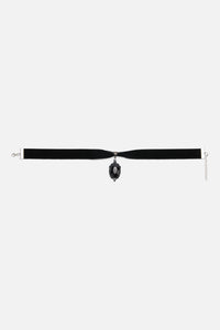 Dangerfield NZ - Black Velvet Charm Choker - black