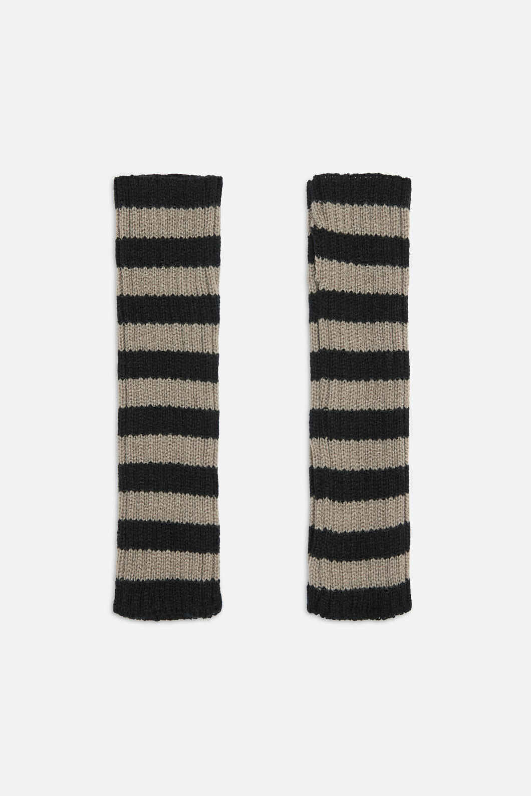 Dangerfield NZ - Ribbed Long Fingerless Gloves - black-grey