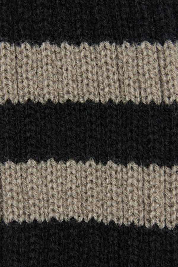 Dangerfield NZ - Ribbed Long Fingerless Gloves - black-grey
