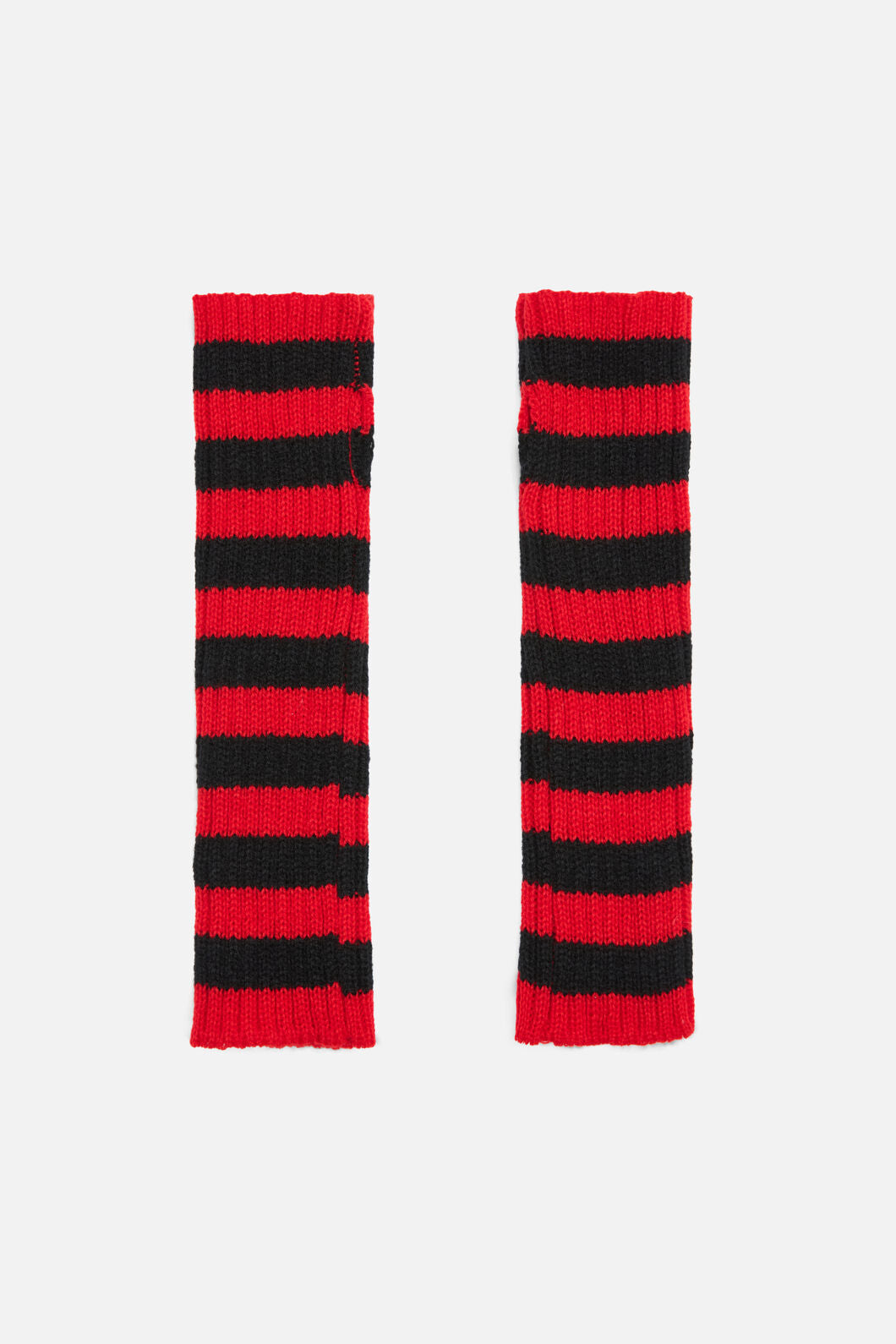 Dangerfield NZ - Ribbed Long Fingerless Gloves - black-red