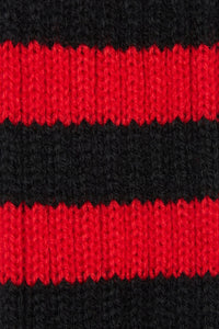 Dangerfield NZ - Ribbed Long Fingerless Gloves - black-red