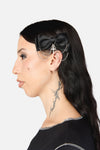 Dangerfield NZ - Cross & Chain Bow Hair Clip - black