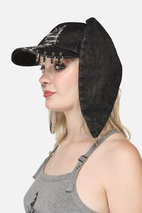 Dangerfield NZ - Distressed Long Ears Cap - black