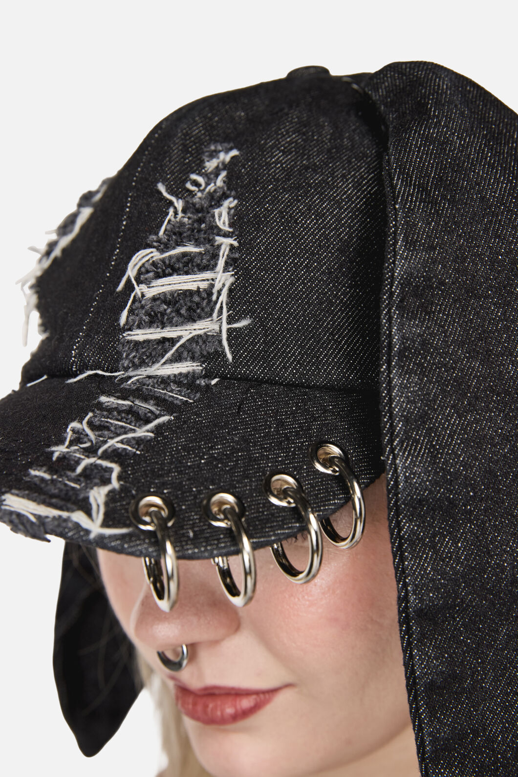 Dangerfield NZ - Distressed Long Ears Cap - black