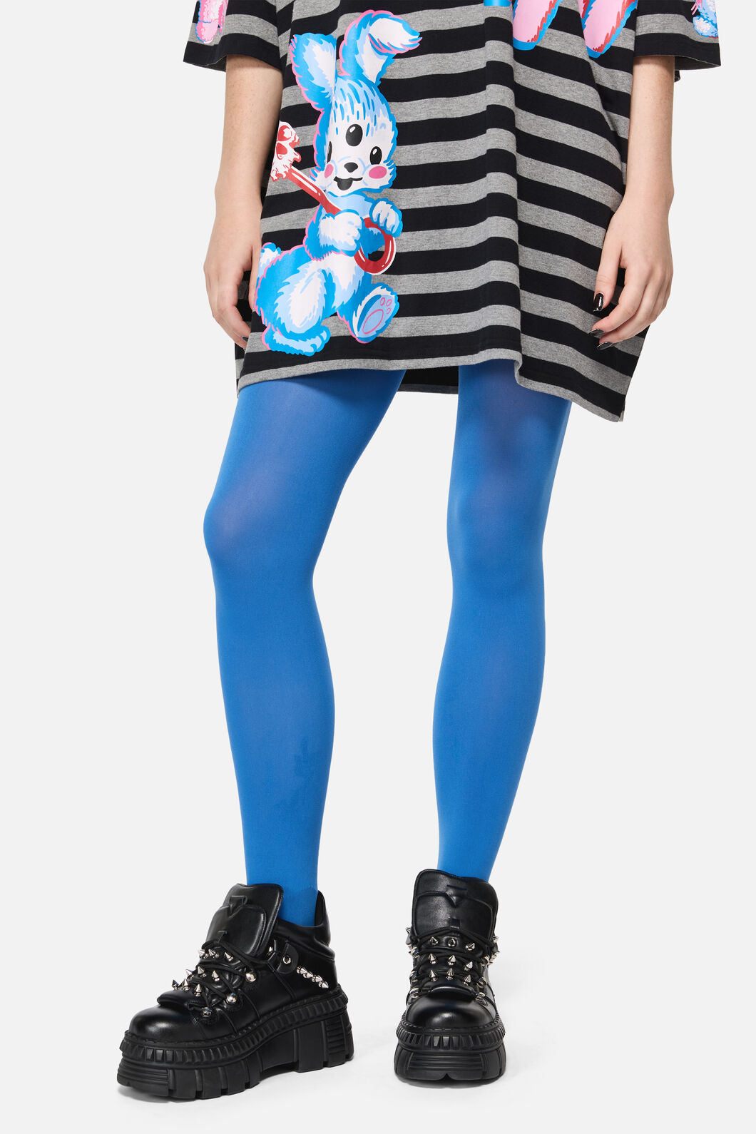 Dangerfield NZ - Blue Plain Tights - blue