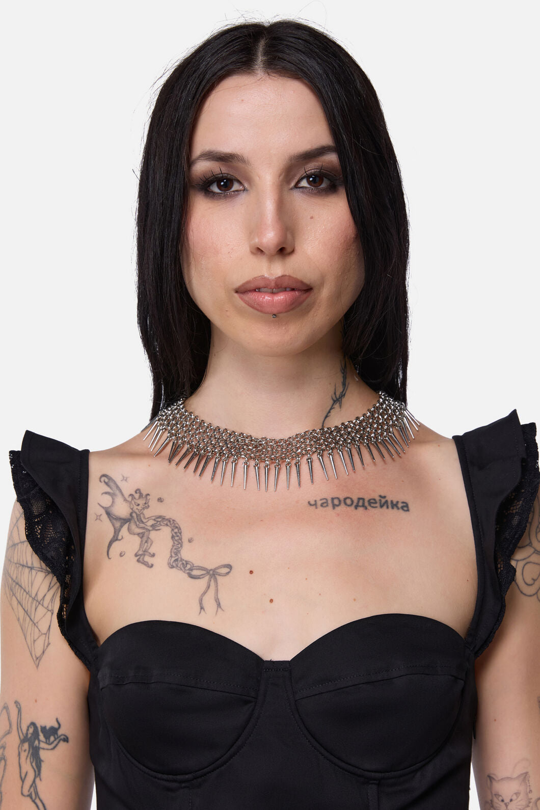 Dangerfield NZ - Chainmail Spike Choker - silver