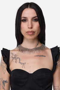 Dangerfield NZ - Chainmail Spike Choker - silver