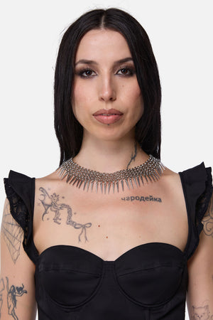 Dangerfield NZ - Chainmail Spike Choker - silver