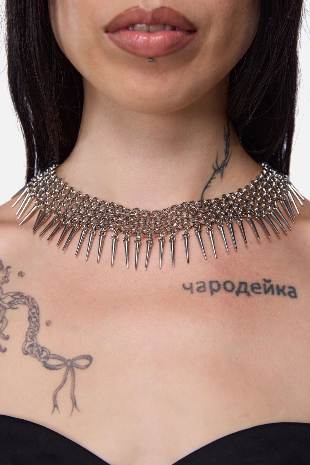 Dangerfield NZ - Chainmail Spike Choker - silver