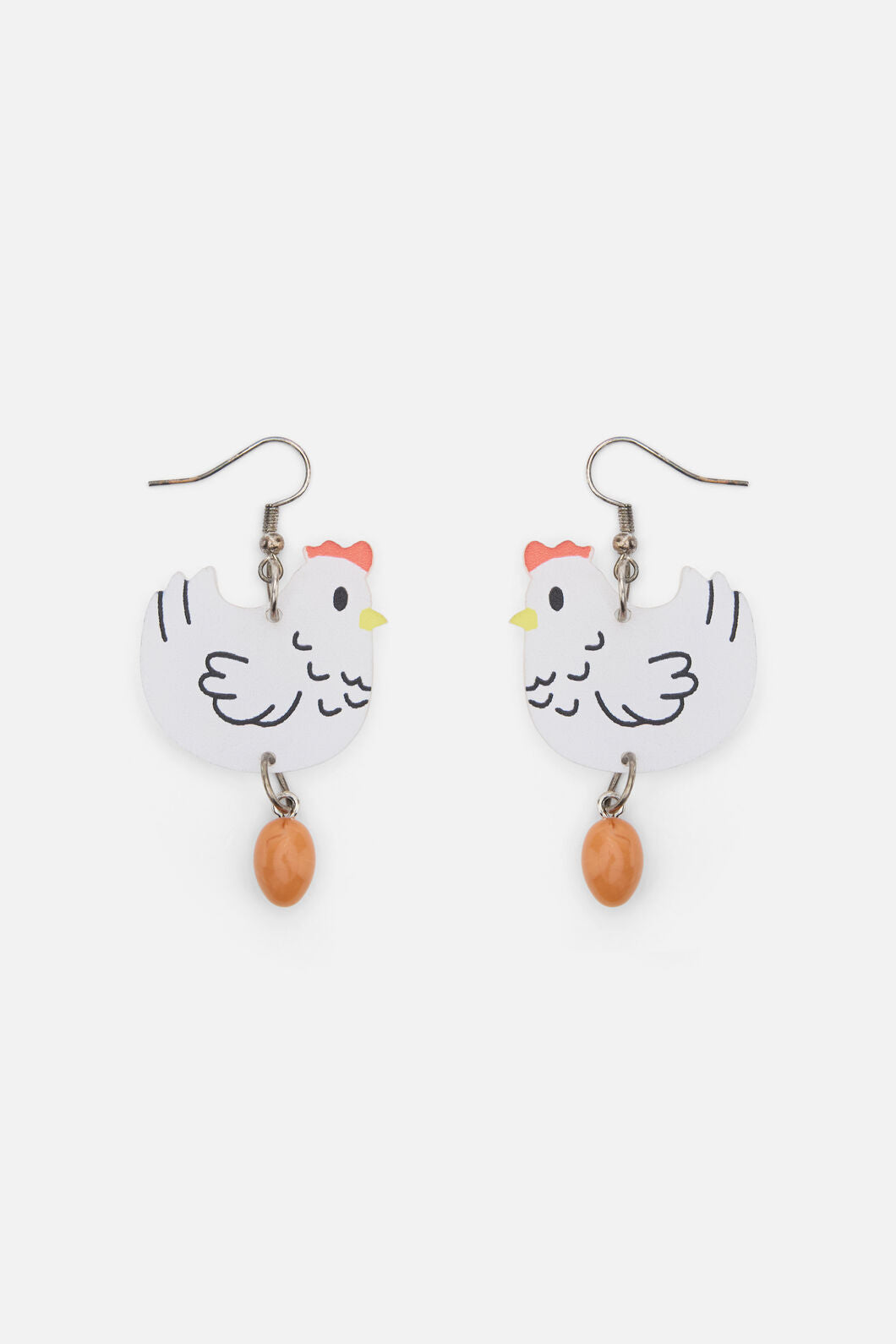 Dangerfield NZ - Chicken & Egg Earrings - white