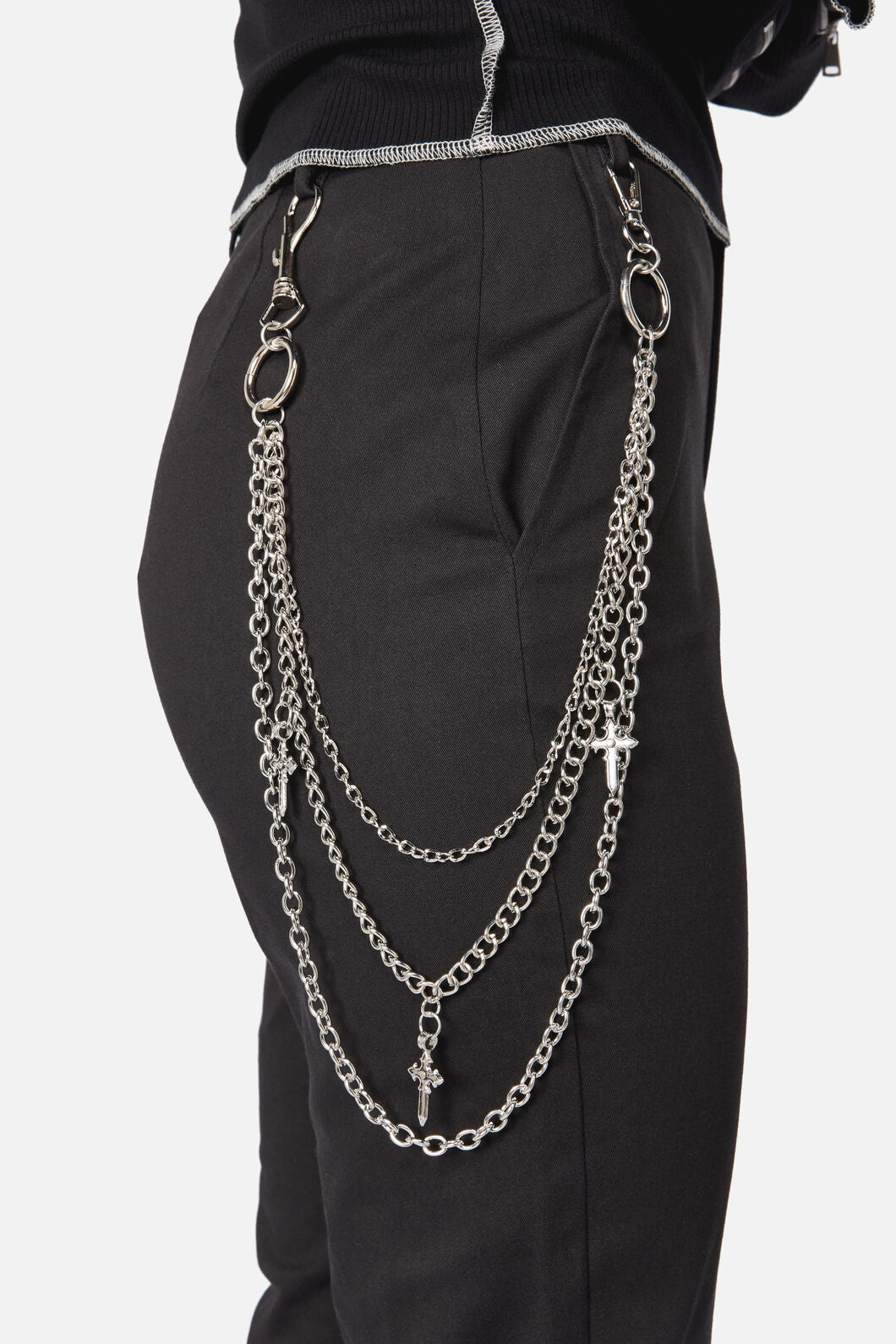 Dangerfield NZ - Cross Triple Jean Chain - silver