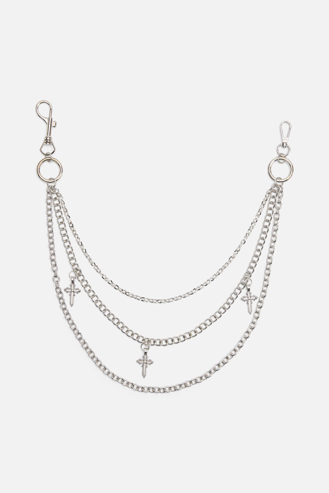 Dangerfield NZ - Cross Triple Jean Chain - silver