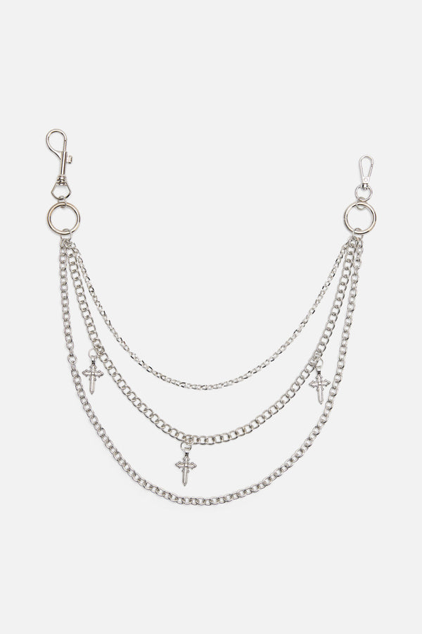 Dangerfield NZ - Cross Triple Jean Chain - silver