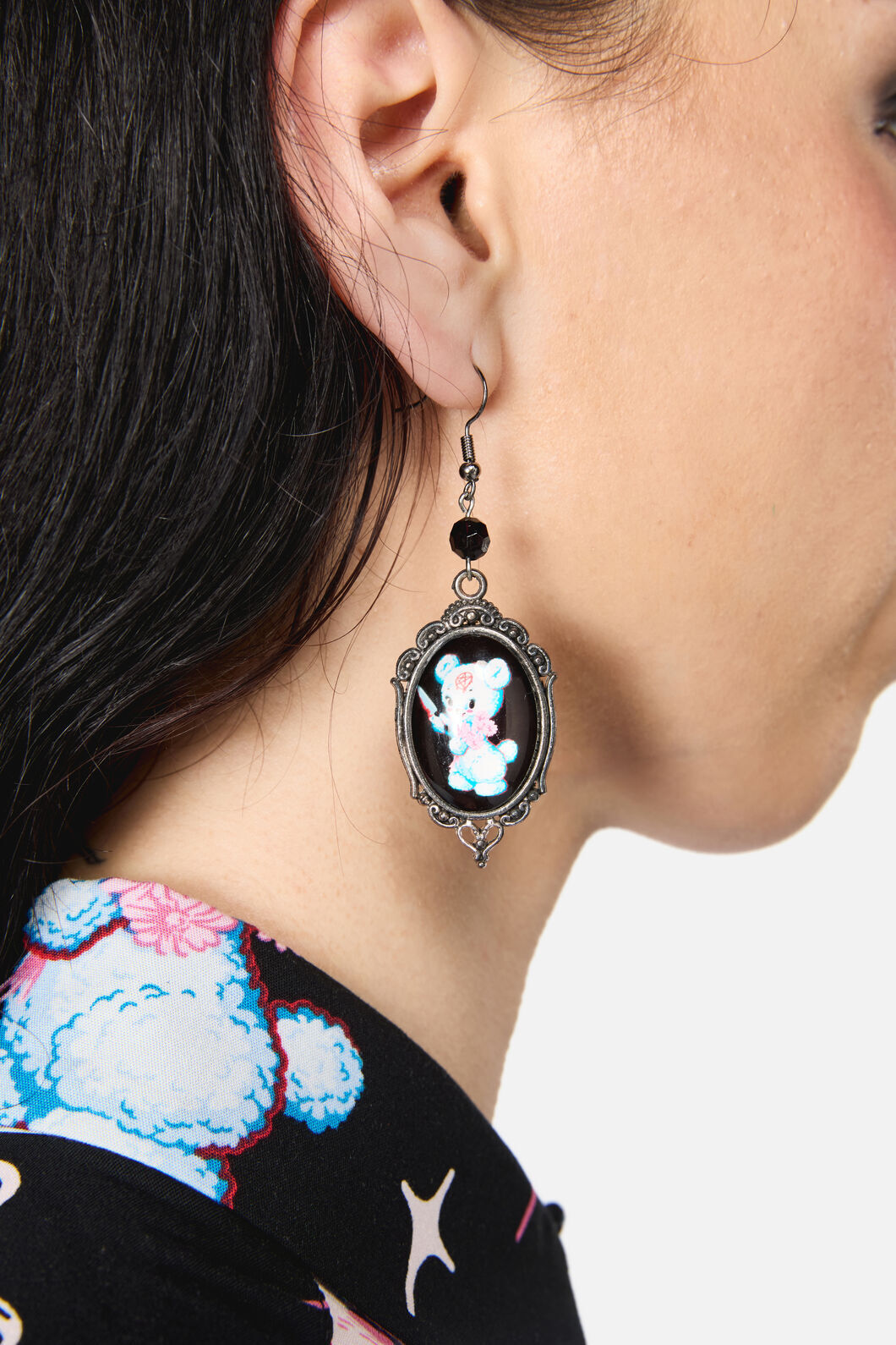 Dangerfield NZ - Creeps Framed Earrings - black
