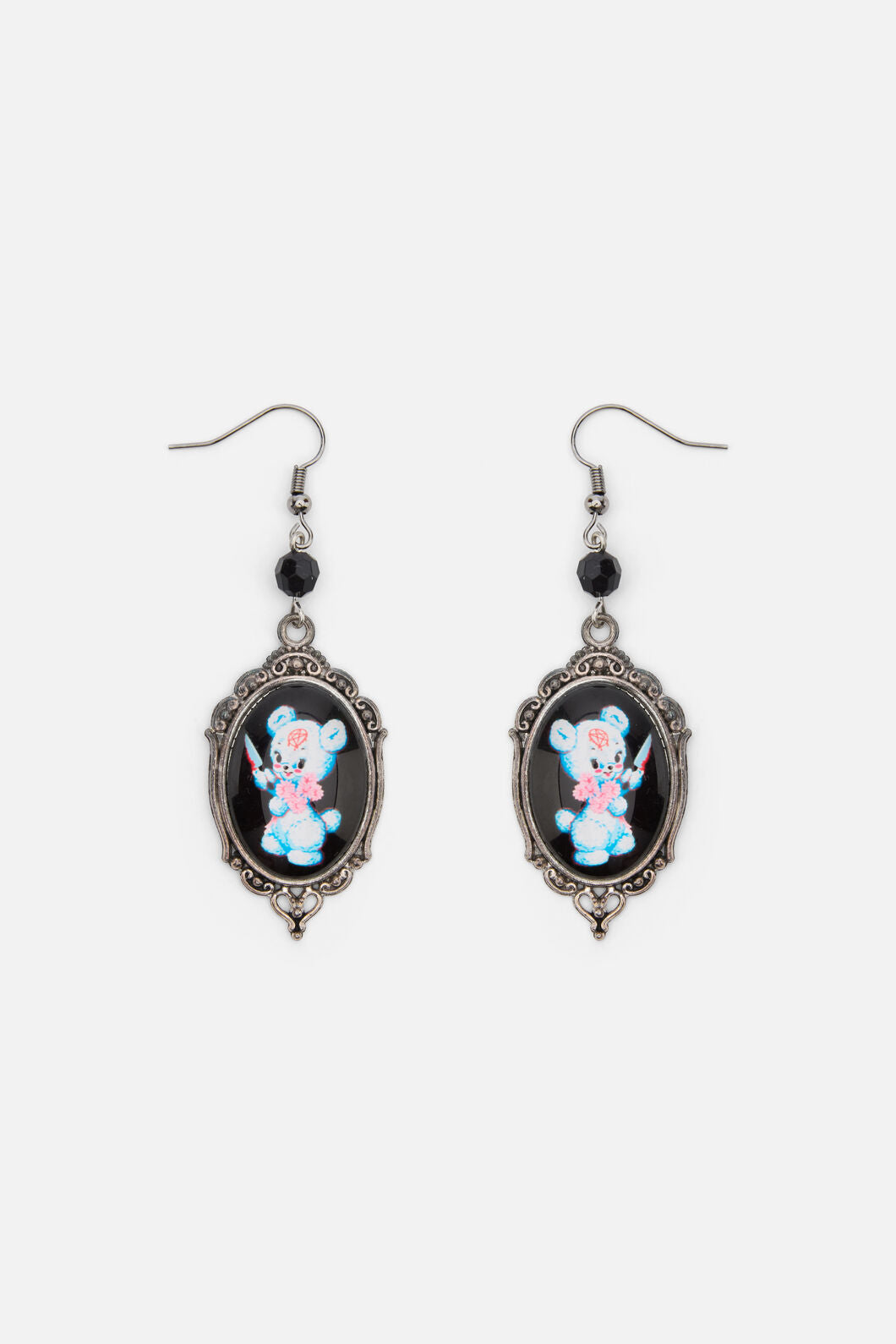 Dangerfield NZ - Creeps Framed Earrings - black