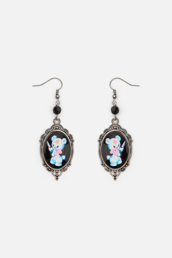Dangerfield NZ - Creeps Framed Earrings - black