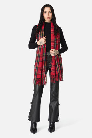 Dangerfield NZ - Tartan Scarf - red