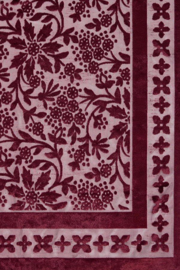 Dangerfield NZ - Velvet Burnout Scarf - burgundy