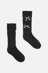 Dangerfield NZ - Gingham Bow Socks - black