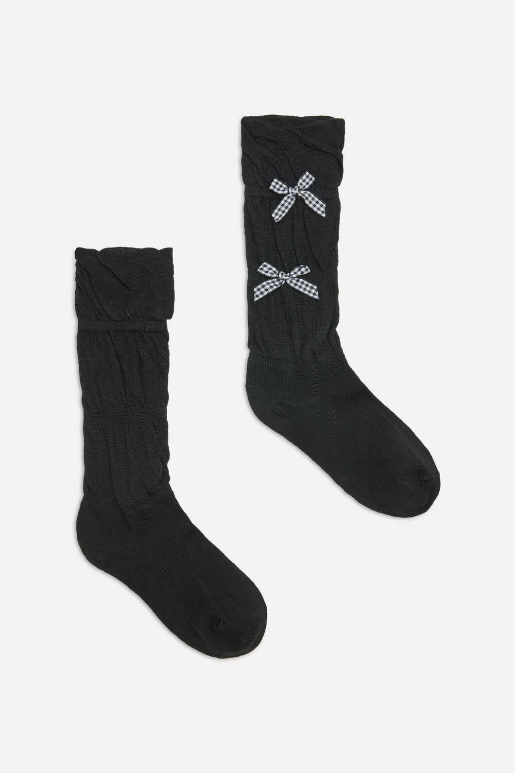 Dangerfield NZ - Gingham Bow Socks - black