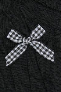 Dangerfield NZ - Gingham Bow Socks - black