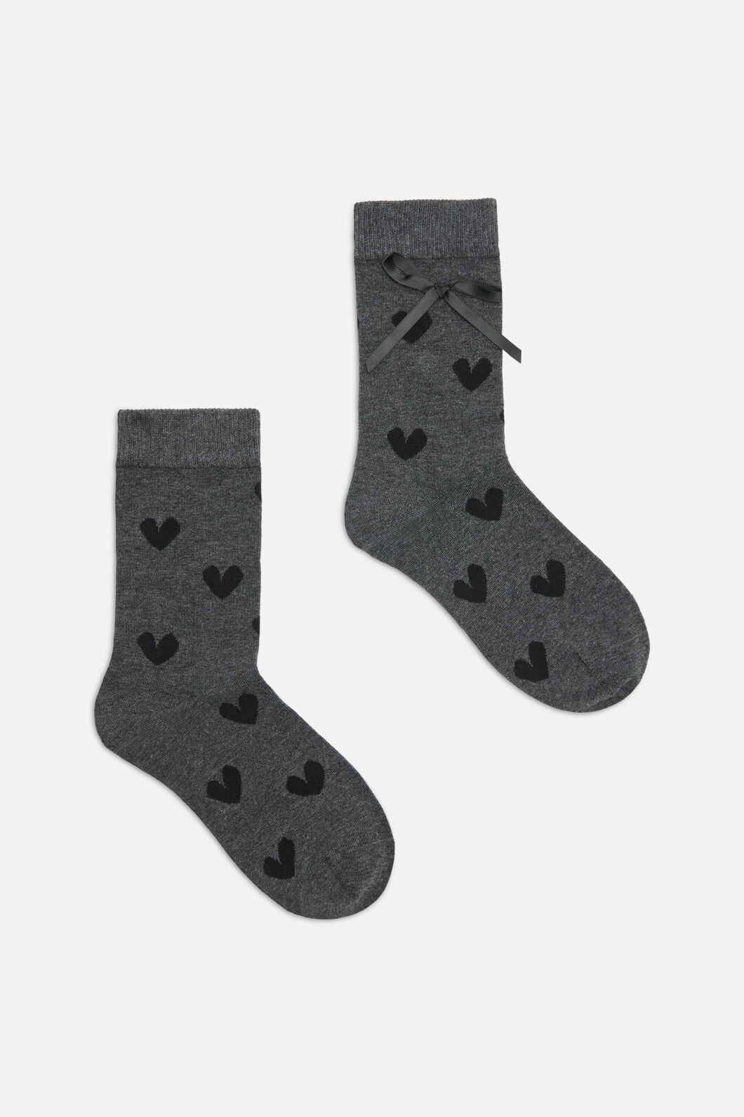 Dangerfield NZ - Heart & Bow Socks - grey