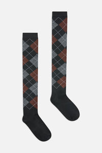 Dangerfield NZ - Long Argyle Socks - black-grey