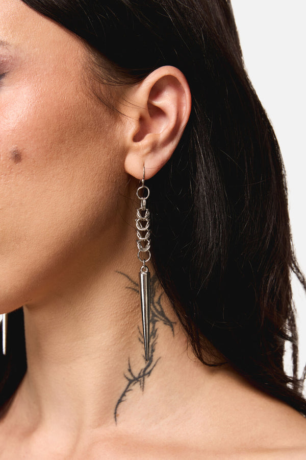 Dangerfield NZ - Chainmail Drop Earrings - silver