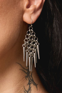 Dangerfield NZ - Chain Mail Spike Earrings - silver