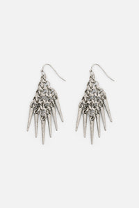 Dangerfield NZ - Chain Mail Spike Earrings - silver