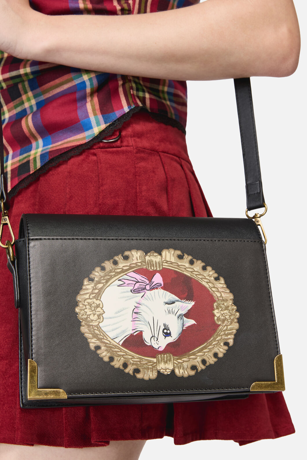 Dangerfield NZ - Snowdrop Cat Book Bag - black