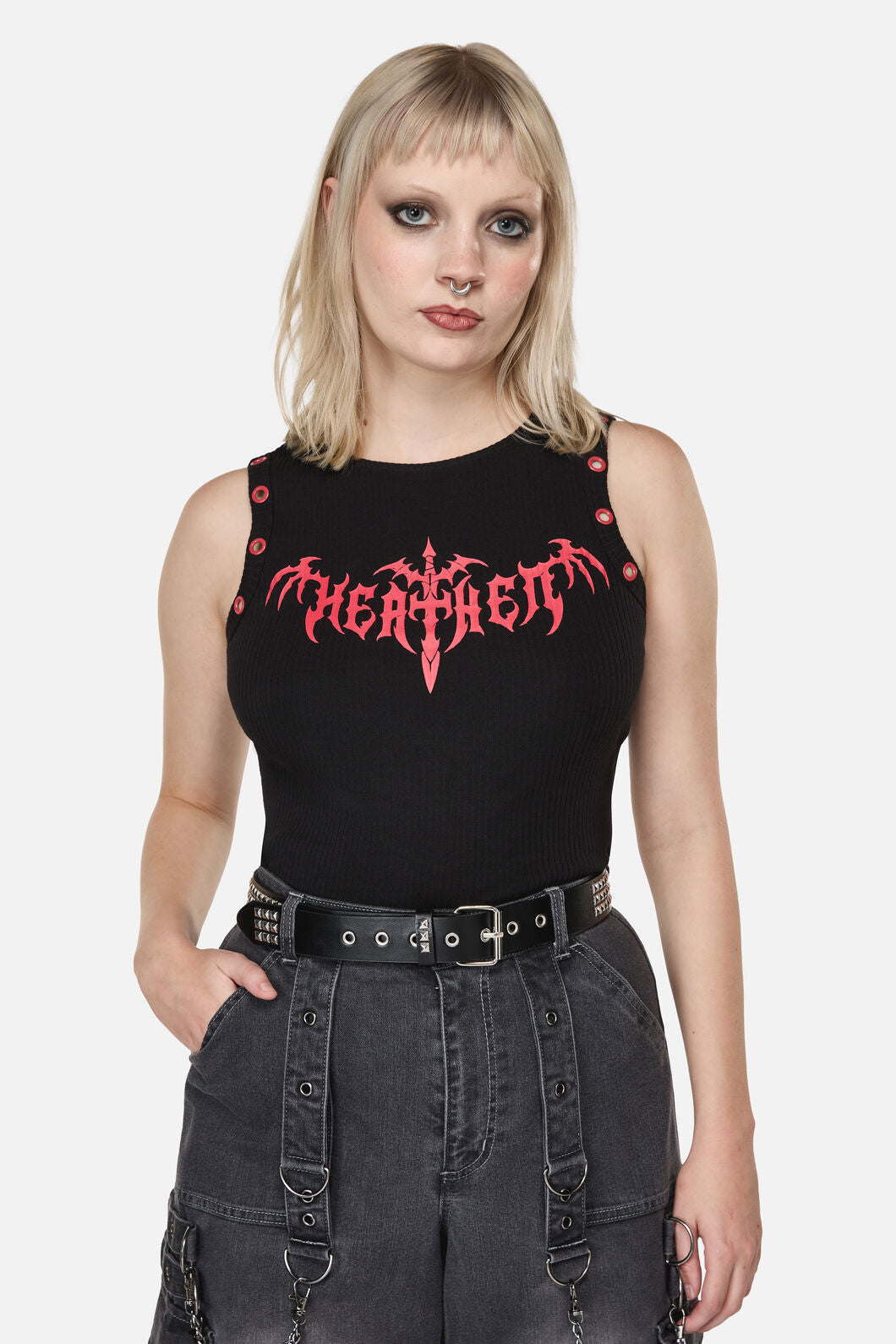 Dangerfield NZ - Pyramid Stud Belt - black