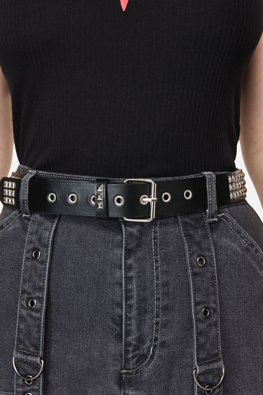 Dangerfield NZ - Pyramid Stud Belt - black