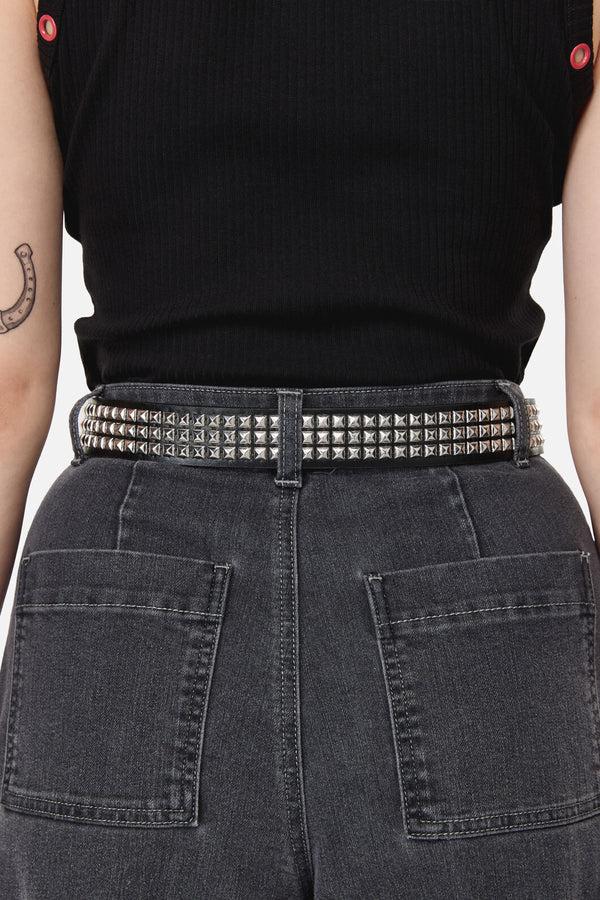 Dangerfield NZ - Pyramid Stud Belt - black