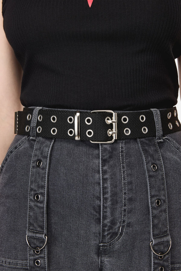 Dangerfield NZ - Black Cotton Webbing Belt - black