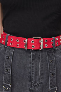 Dangerfield NZ - Red Cotton Webbing Belt - red