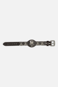 Dangerfield NZ - Skull Leather Cuff - dark-red