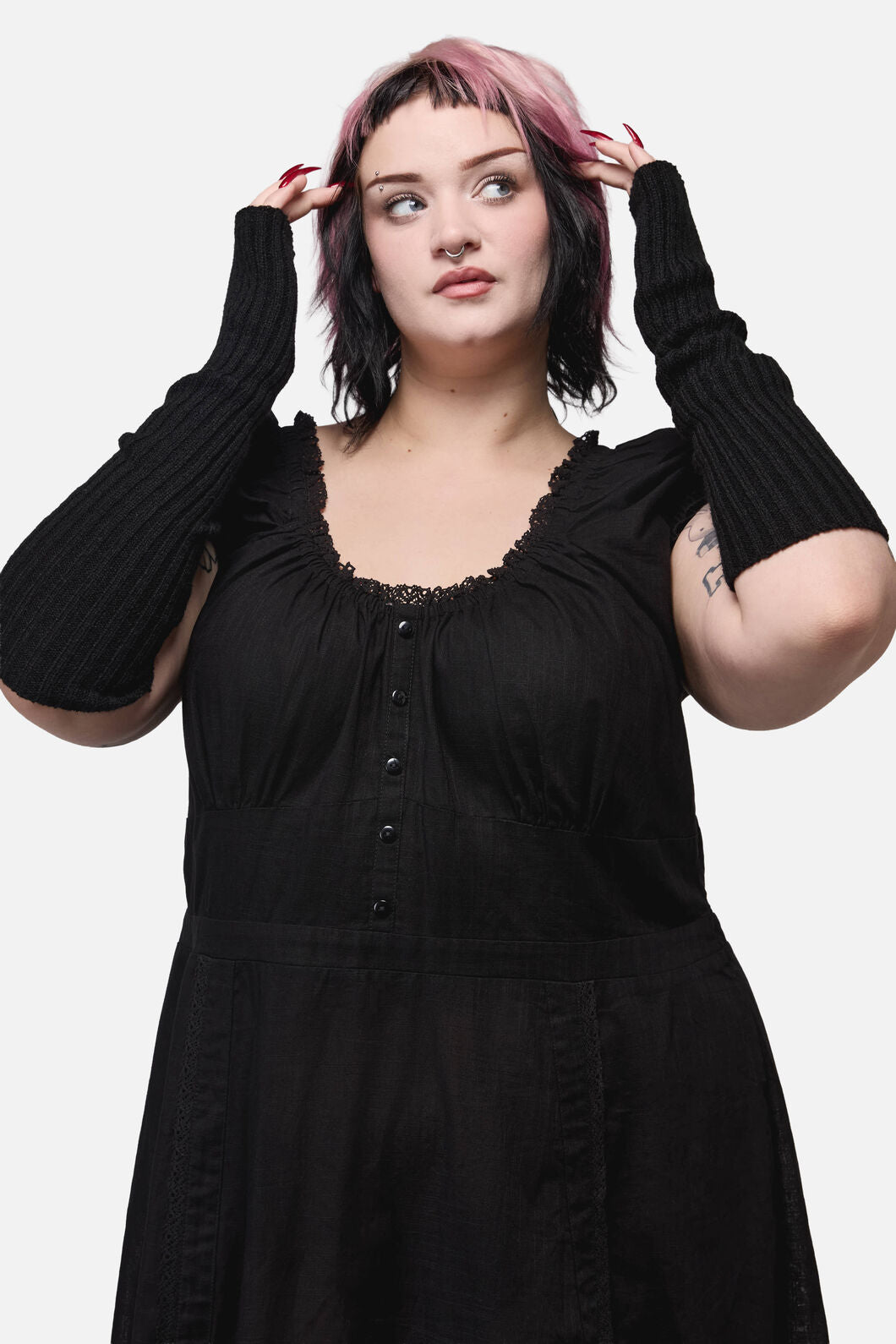Dangerfield NZ - Long Fingerless Gloves - black