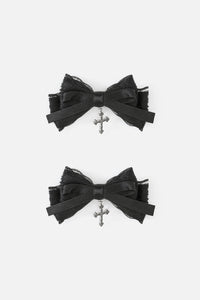 Dangerfield NZ - Cross Bow Slide Hair Clip Set - black