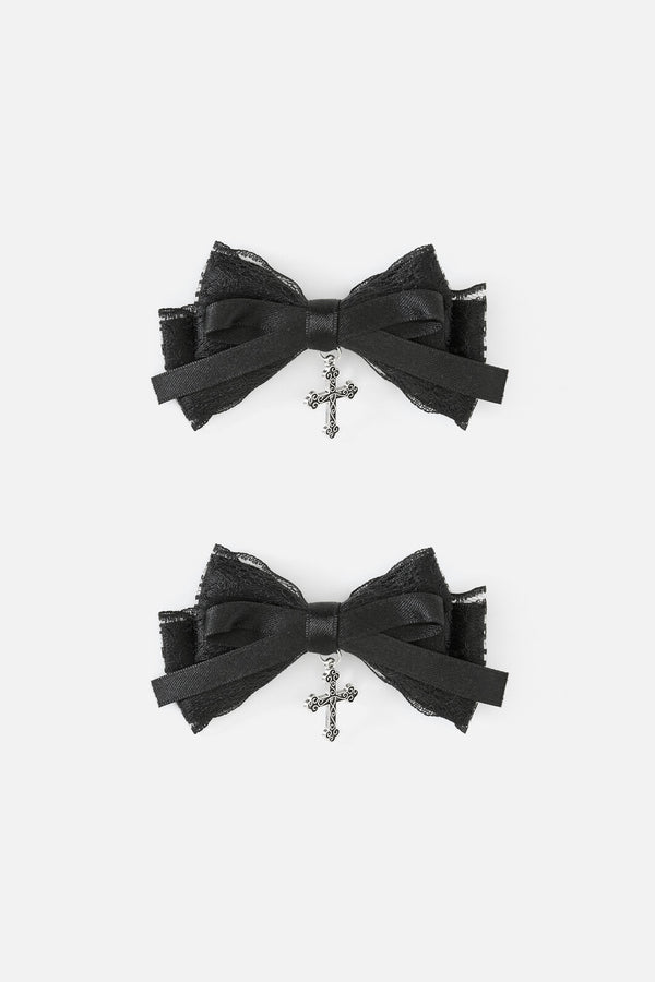 Dangerfield NZ - Cross Bow Slide Hair Clip Set - black